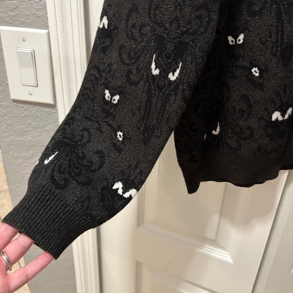 NWT Cakeworthy Disney Haunted Mansion Wallpaper Cardigan Size Medium Sweater - Picture 10 of 15